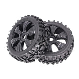 Max 1:8 RC Buggy Vehicle Model Spare Parts Rubber Tyre Fan Hub Wheel Black