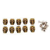 Maxbell Fashion Skull Head Rivet Studs Buttons Pack of 10 Rapid Studs Rivets for Bags Belts Clothing Leather Crafts