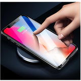 Maxbell 360 Full Magnetic Adsorption Metal Glass Front Case for iPhone XS Max black