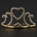 Maxbell Mini Tiara Princess Crystal Crown Hair Comb Headpiece Hair Jewelry Gold