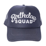 Max Sparkling Letter Mesh Hat Cap Birthday Gift Party Cap Silver Bothday Squad