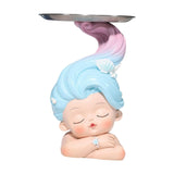 Maxbell Girl Statue Storage Tray Child of The Sea Desktop Crafts Collectible Durable