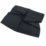 Max Satin Silk Feel Formal Square Neck Scarf Head Hair Scarf Wrap Handkerchief Black