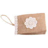 Max Vintage Jute Linen Candy Bags Burlap Gift Baskets Wedding Favors E