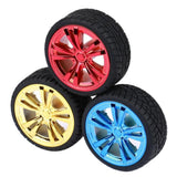 Maxbell Robot Tire Wheel TT Motor Wheel 65mm Wheel Coated Rubber Tire (red)