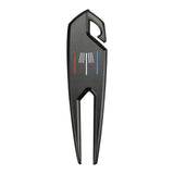 Maxbell Zinc Alloy Golf Divot Fork Alignment Tool Double for Training Club Practice Black