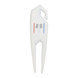 Maxbell Zinc Alloy Golf Divot Fork Alignment Tool Double for Training Club Practice White