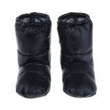 Maxbell White Goose Down Slippers Winter Warm Camping Tent Foot Booties Black XL