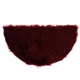 Max Half Round Artificial Wool Sheepskin Floor Mat Fluffy Floor Mat Wine Red