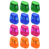 Maxbell 12 Pieces Dual Holes Sharpener with Lid for Home Drawing Art