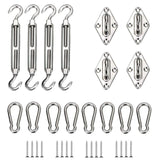 Maxbell Shade Sail Hardware Kit Installation Pad Eye Turnbuckle for Patio Canopy