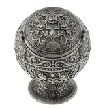 Maxbell Creative Windproof Ashtray Jewelry Box Embossed Flower Decor Tin