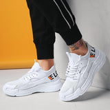 Maxbell White Lightweight Breathable Mesh Sneakers Casual Sports Shoes EUR 44 US 10 - Aladdin Shoppers