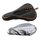 Maxbell Comfort Bike Saddle Cushion Pad Breathable Non Slip Saddle Cycling Parts Black Orange