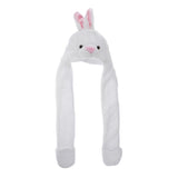 Maxbell Cartoon Kids Adults Winter Fuzzy Animal Hat Scarf Gloves White Rabbit