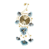 Maxbell European Wall Hanging Clocks Ginkgo Leaf for Restaurant Dining Room Home 37cmx82cm