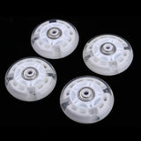 Maxbell 4Pcs Inline Sliding Flash PU Roller Skate Wheels for Skating Shoes white