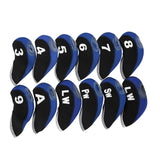 Maxbell Golf Iron Head Covers Set Golf Wedges Headcovers Protector Guard Golfers Blue