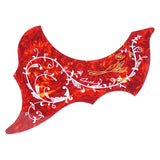 Maxbell 41in Acoustic Guitar Pickguard Flower Bird Anti-scratch Parts Right Hand Red