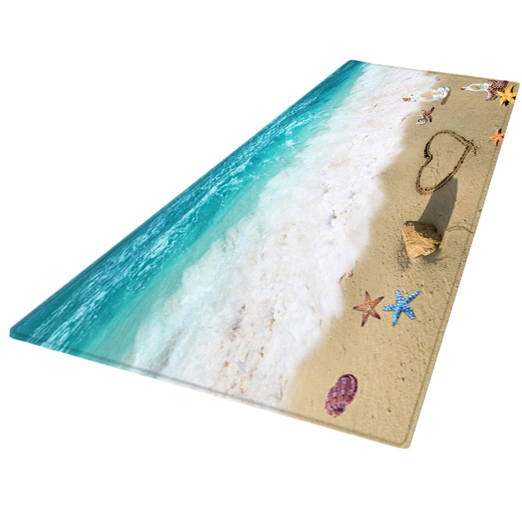 Maxbell Rustic Runner Rug Floor Mat Modern Home Strip Rug Rainbow(40x120cm) Light Blue 60x180cm