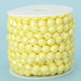 Max 10mm DIY Half Round Bead Garland Spool Beads Craft Wedding Decor Yellow