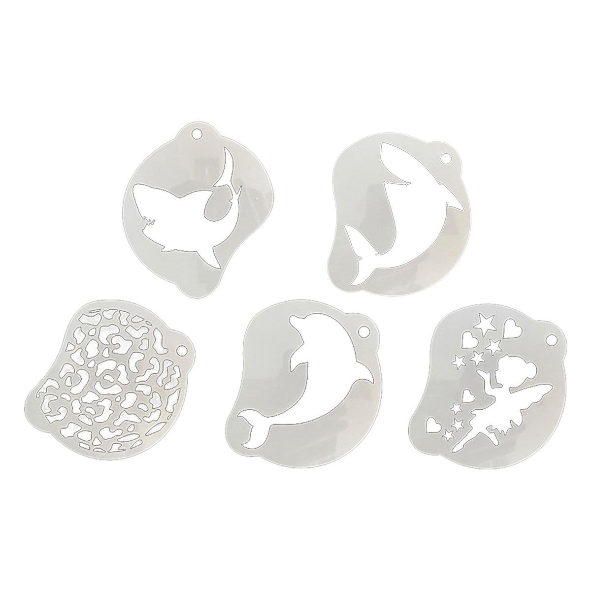 Maxbell Face Painting Stencil Kit Makeup Art Painting Smooth Lightweight Reusable Half Face Use