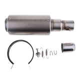 Maxbell Universal Motorcycle Modified Exhaust Muffler Pipe for Yamaha Kawasaki 36-51mm Silver