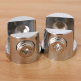 Max 2pcs Cylindrical Shape Adjustable Glass Clamp Shelf Support Brackets B - Aladdin Shoppers