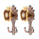 Max 1 Pair Apple Shape Curtain Hook Holder Wall Mounted Curtain Hold Vintage Red - Aladdin Shoppers