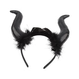 Maxbell Cute Horn Headband Cosplay Costume Headdress Party Favor for Role Play Black