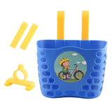 Maxbell Plastic Children's Bicycle Basket Waterproof for Kids Tricycles Scooter Dark Blue