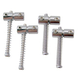 Max 2 Long&2 Short Bass Bridge Saddles for Electric Bass Replacement Part Silver