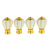 Max 4 Pieces PVC Decorative Curtain Pole/ Rod  Ends Finals 28mm White