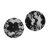 Maxbell 2Pcs Lace Pasties Lingerie Lady Reusable Black for Club party Round