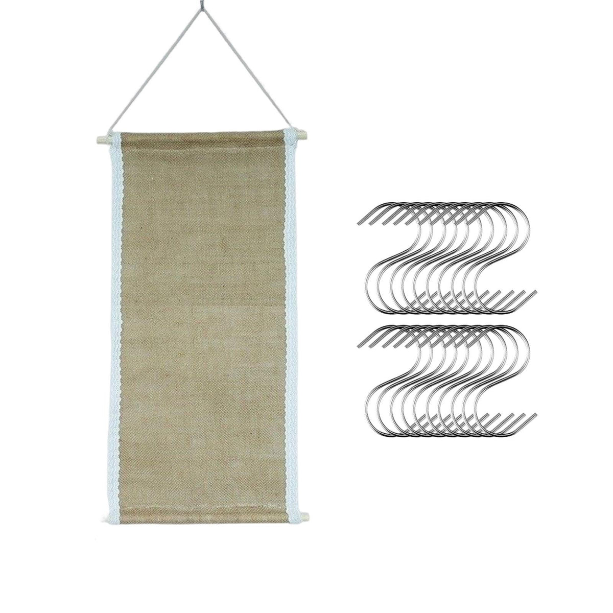 Maxbell Jewelry Storage Rack Wall Mounted Mesh Cloth for Earring Rings Women Girls