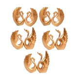 Max 10 Pieces Swan Cygnus Lake Model Statue Figurine Crafts Ornament Golden