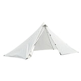 Maxbell Lightweight Camping Hiking Pyramid Tent Trekking Pole Net Canopy Gray White