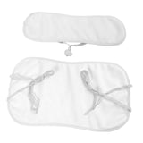 Maxbell Castor Oil Pack Compress Adjustable Flannel Anti Oil Leak for Waist and Neck White Elastic Cord