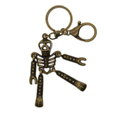 Maxbell Skeleton Skull  Pendant  Lobster Swirl Carabiner Keychains Keyring bronze