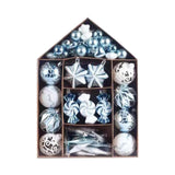 Maxbell 73x Christmas Ball Ornament Christmas Tree Ornaments Balls for Birthday blue