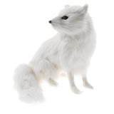 Maxbell Vivid Simulation Plush Animal Model Figures Home Decoration Kids Toy Birthday Gift - White  Left