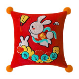 Maxbell Chinese New Year Rabbit Pillow Cover for Spring Festival Decoration Style A
