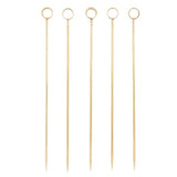 Max 5Pcs/set Stainless steel Cocktail Picks Cocktail Fruit Sticks Bar Tools Circle -Gold