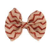 Maxbell 6Pcs Handmade Burlap Bows for Rustic Wedding Decoration Red