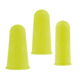 Maxbell 3x Finger Thumb Cots Non Slip Gloves Finger Sleeves Fingertip Cover Silicone yellow
