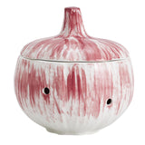 Maxbell Garlic Keeper Container with Lids Holder for Countertop Lemon Red