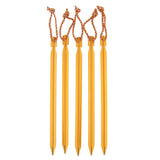 Maxbell Ultralight Triangle Tent Stakes Ground Nails Camping Hiking Tent Pegs yellow