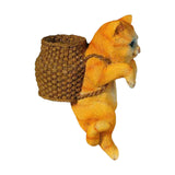 Maxbell Cat Aquarium Landscape Ornaments Storage Decor Resin for Aquarium Lovers yellow