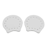 Max 2pcs Leather Sew on Bag Zipper Stopper Bottom Purse Making Supplies White