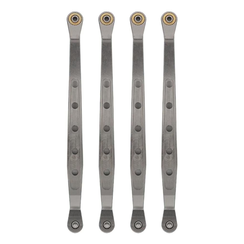 Maxbell Aluminum Alloy Lower Suspension Links Linkage for 1/10 Axial RC Car Titanium
